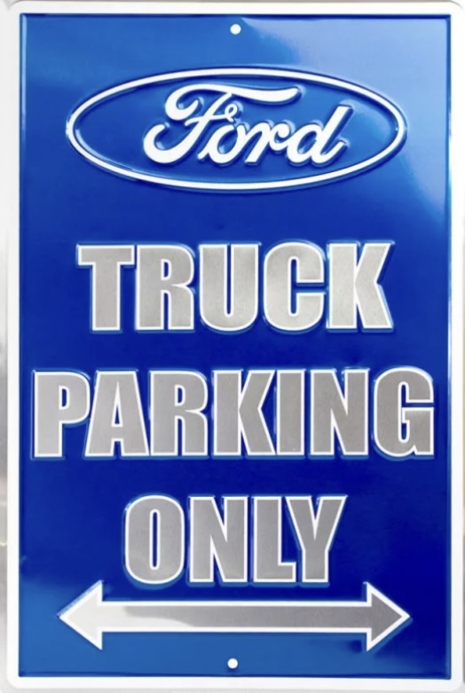 Plechová cedule auto Ford Truck parking only
