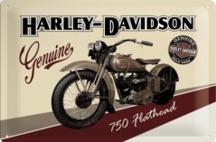 Plechová cedule Harley Davidson Genuine 750 Flathead