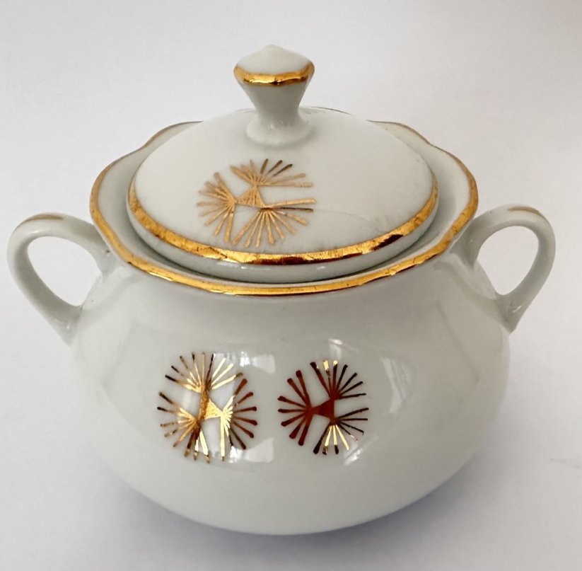 Porcelánová cukřenka Zlatý dekor