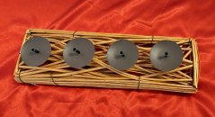 Přírodní Adventní svícen Bronze