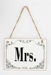 Dřevěná tabulka Mrs.