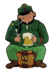 Magnet na lednici  Švejk zelený