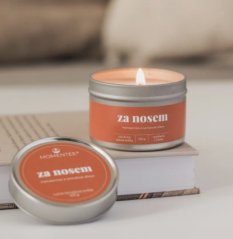 Sójová svíčka v plechovce Za nosem - Mandarinka a santalové dřevo