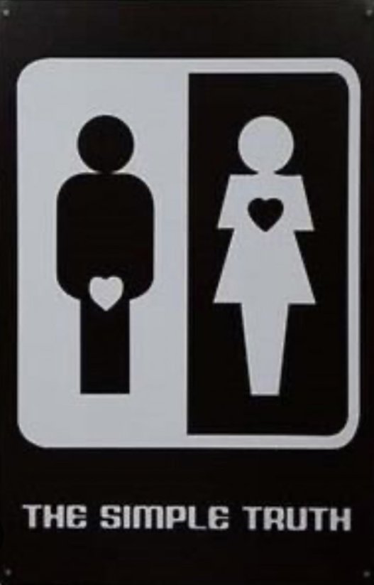 Plechová cedule The simple truth