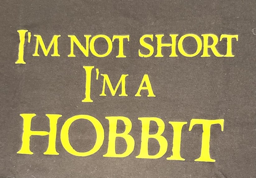 Pánské tričko s potiskem I'm not Short, I'm a HOBBIT