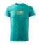 Pánské tričko s potiskem - Vitruvian - Barva: Nebesky modrá, Velikost: L