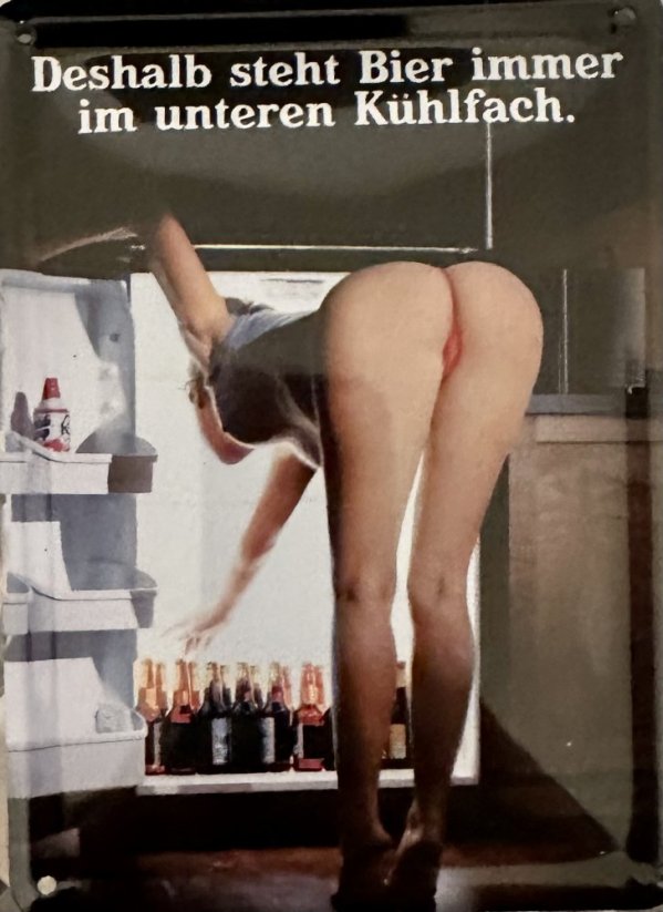 Magnet na ledničku Deshalb steht Bier immer im unteren Kühlfach pivo