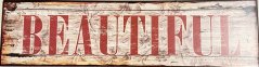 Plechová retro cedule Beatiful super cena