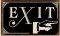 Plechová retro cedule Exit šipka v pravo