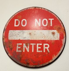 Plechová cedule Do not Enter - jednosměrka