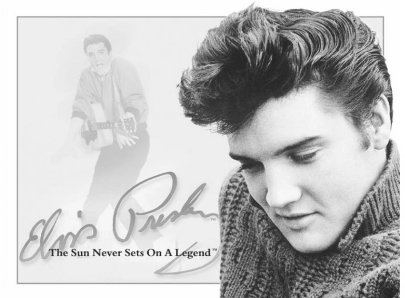 Plechová cedule Elvis Presley podpis